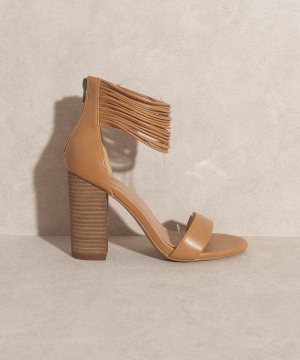 Blair - Thick Ankle Strap Block Heel - Studio 653