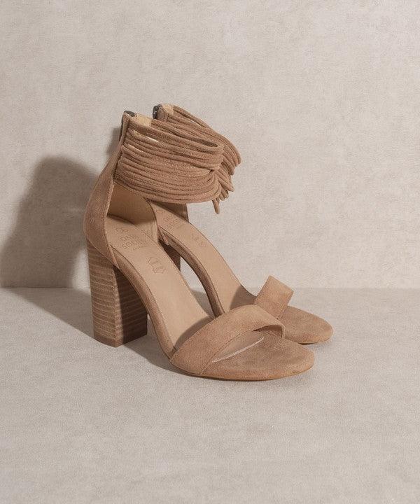 Blair - Thick Ankle Strap Block Heel - Studio 653