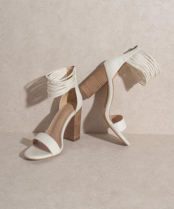 Blair - Thick Ankle Strap Block Heel - Studio 653