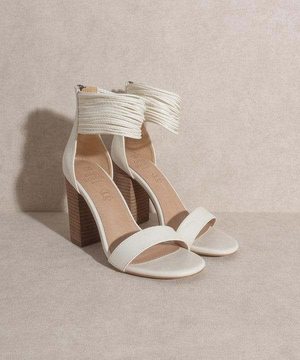 Blair - Thick Ankle Strap Block Heel - Studio 653