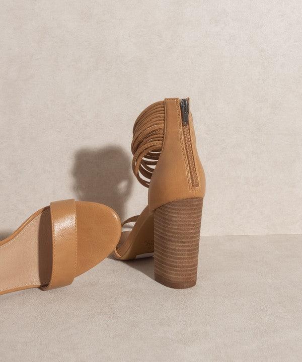 Blair - Thick Ankle Strap Block Heel - Studio 653