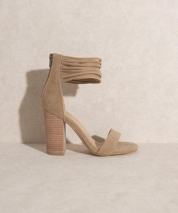 Blair - Thick Ankle Strap Block Heel - Studio 653