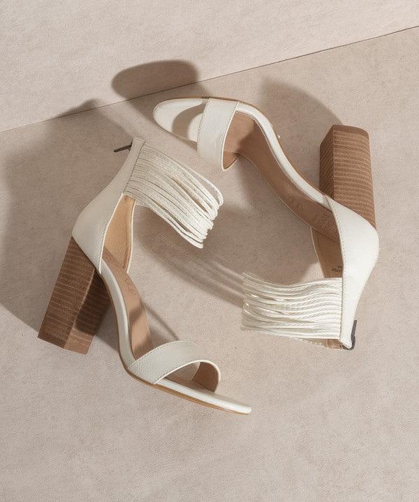 Blair - Thick Ankle Strap Block Heel - Studio 653