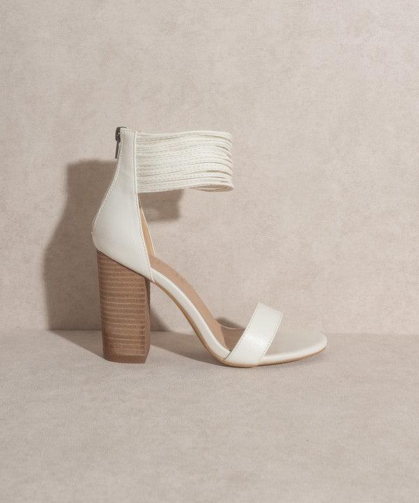 Blair - Thick Ankle Strap Block Heel - Studio 653