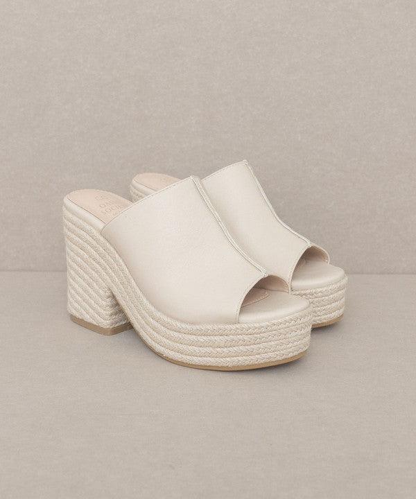 Melissa - Espadrille Platform Slide - Studio 653