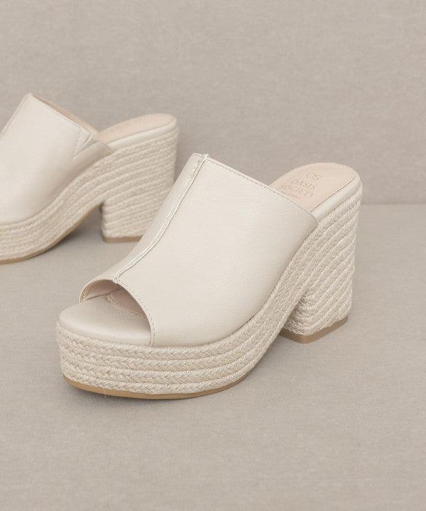 Melissa - Espadrille Platform Slide - Studio 653