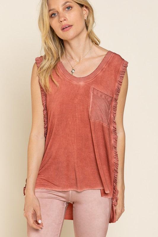 Criss-cross Lace-up Open Back Tank Top - Studio 653