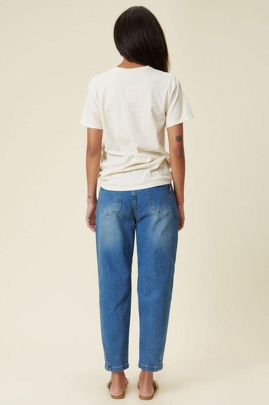 High-Rise Distressed Slouchy Jean - Studio 653