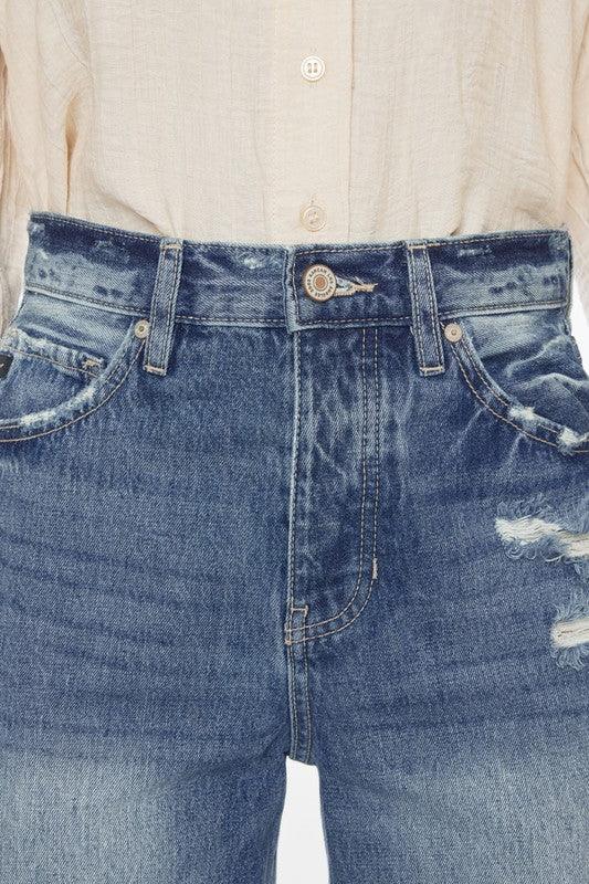 Ultra-High-Rise Distressed 90's Flare Jean - Studio 653