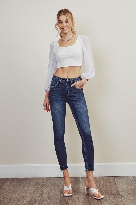 High-Rise Ankle Skinny Jeans - Studio 653