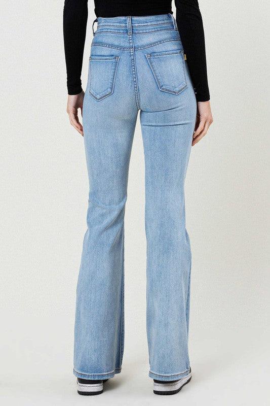 High-Waisted Double Waist Flare Jean - Studio 653