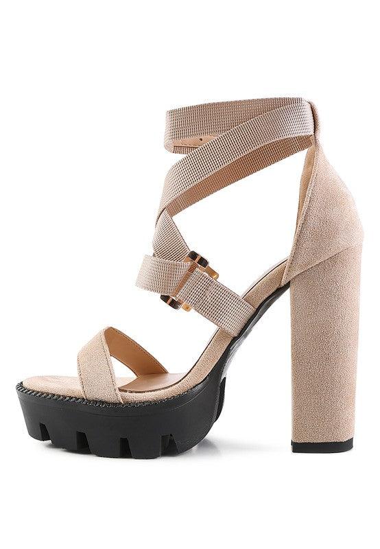 Fresh Daisy Harness Straps Platform High Heels - Studio 653