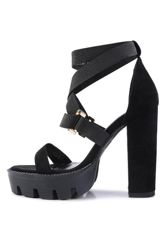 Fresh Daisy Harness Straps Platform High Heels - Studio 653