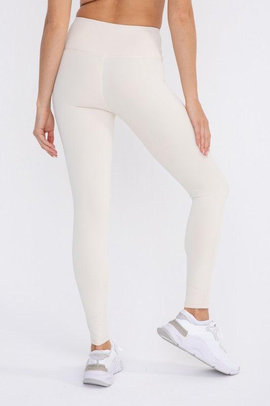 Jacquard Ribbed High-Waisted Leggings - Studio 653