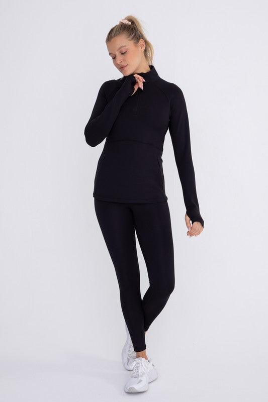 Jacquard Ribbed High-Waisted Leggings - Studio 653