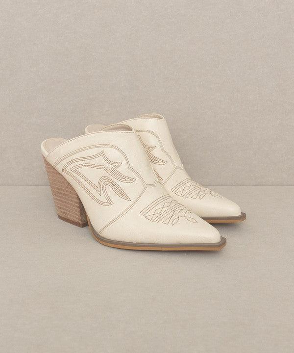 Kiara - Western Inspired Heeled Mule - Studio 653