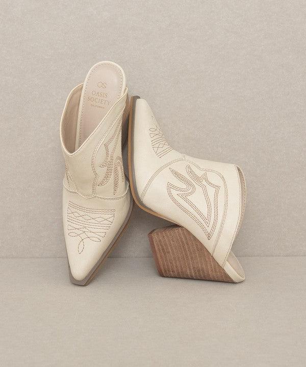 Kiara - Western Inspired Heeled Mule - Studio 653