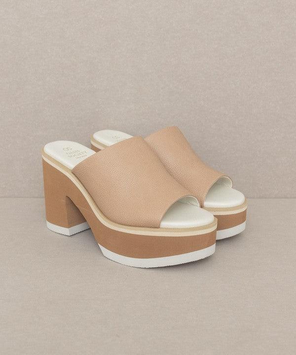 Maren - Layered Platform Heel Slides - Studio 653