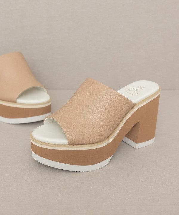 Maren - Layered Platform Heel Slides - Studio 653