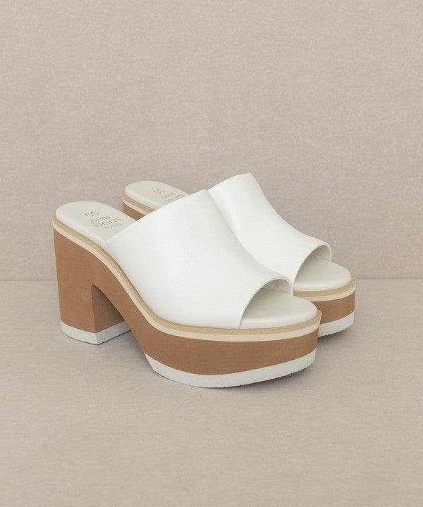 Maren - Layered Platform Heel Slides - Studio 653