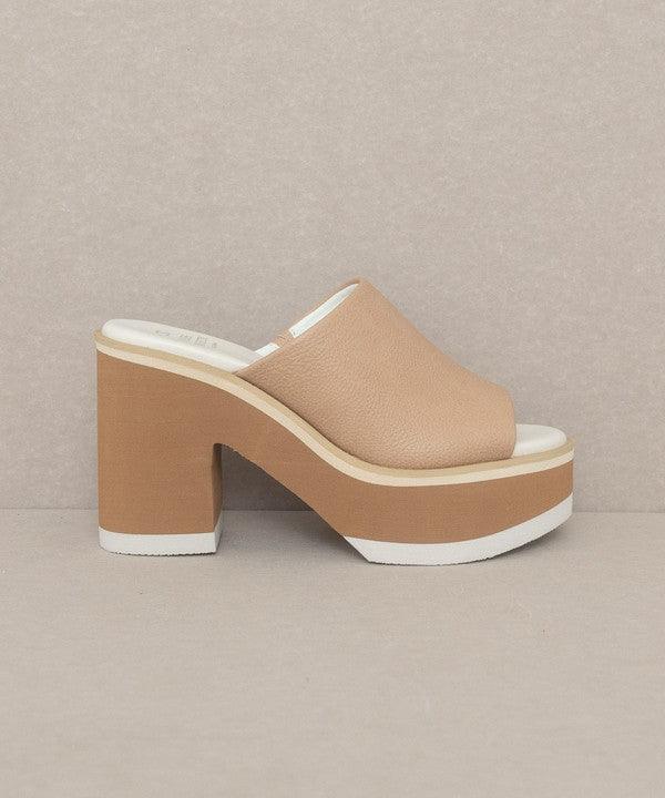 Maren - Layered Platform Heel Slides - Studio 653