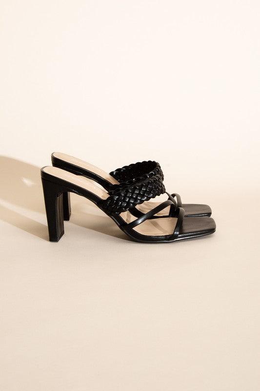 Soda Carmen-S Braided Strap Sandal With Heel - Studio 653