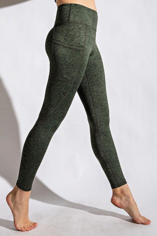 Two Tone Full Length Yoga Leggings - Studio 653