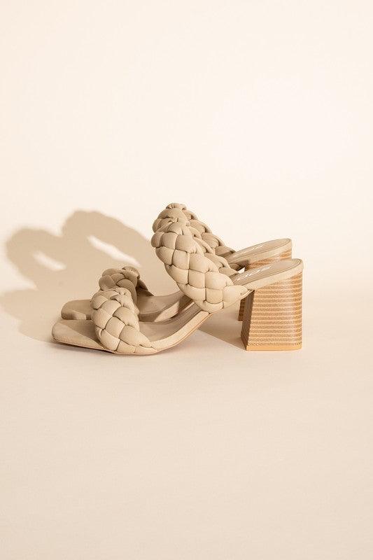 Soda Buggy Braided Strap Heels - Studio 653