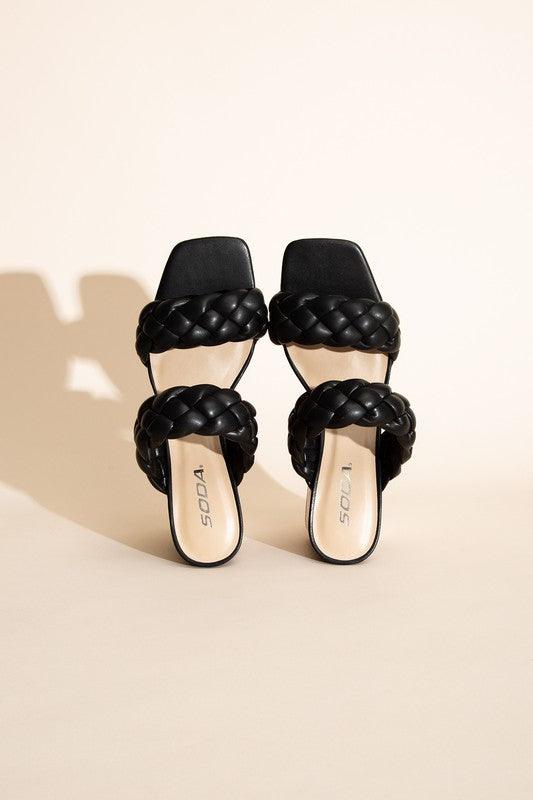 Soda Buggy Braided Strap Heels - Studio 653