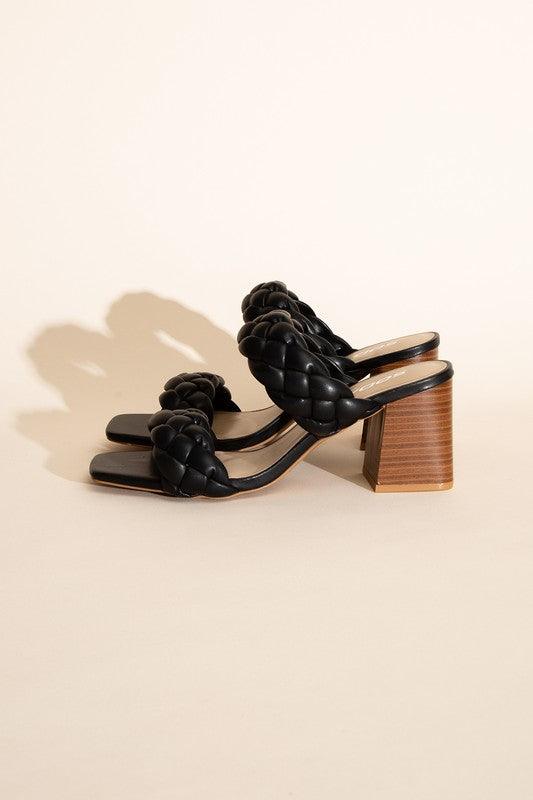 Soda Buggy Braided Strap Heels - Studio 653