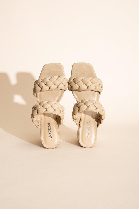 Soda Buggy Braided Strap Heels - Studio 653