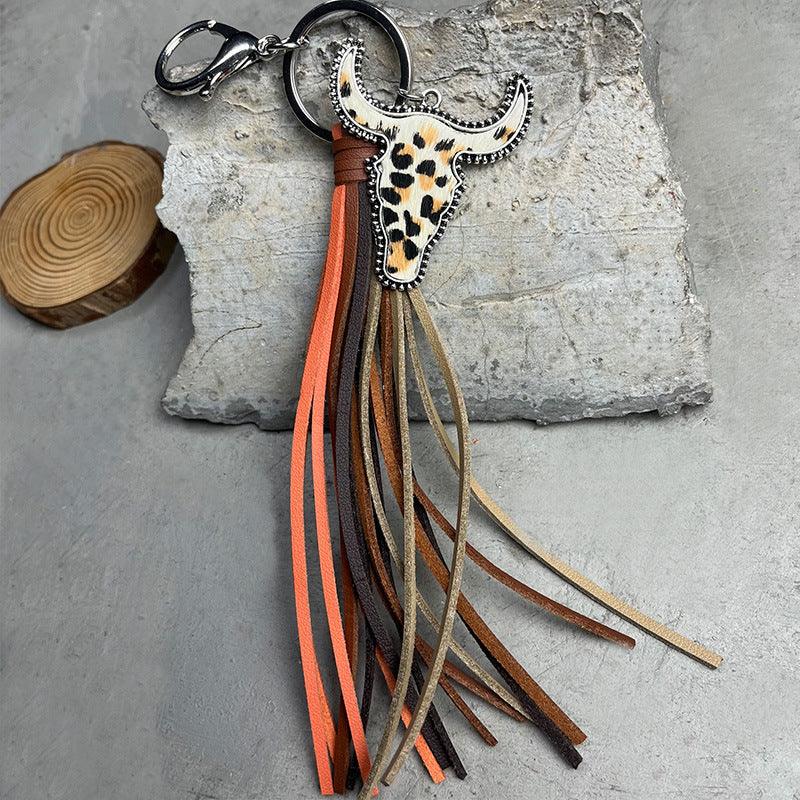 Bull Shape Fringe Key Chain - Studio 653